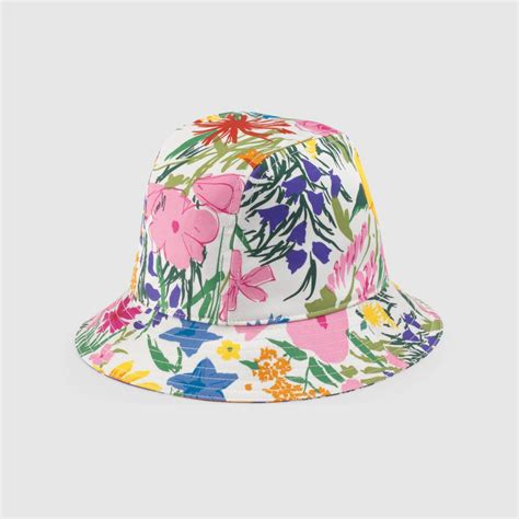 Ken Scott print cotton bucket hat 